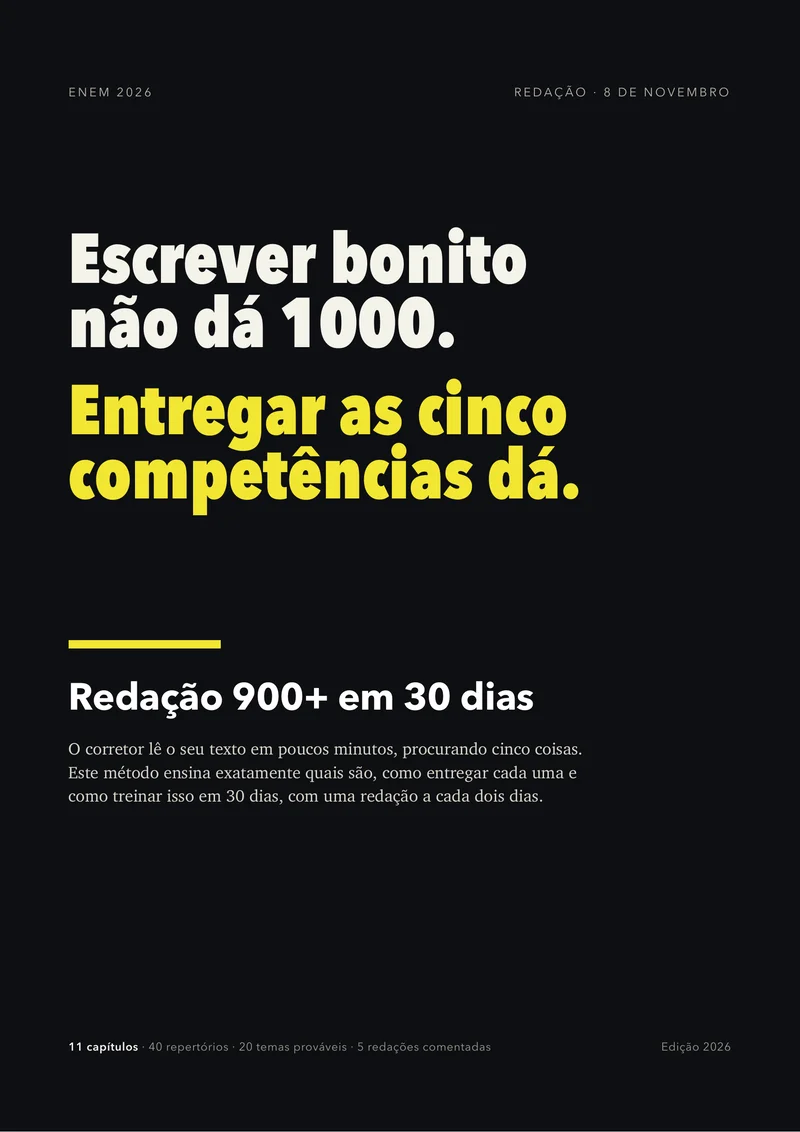 Capa da apostila Redação 900+ em 30 dias